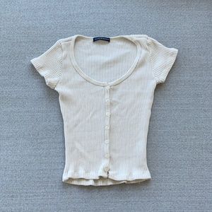 Brandy Melville cute mocha crop top